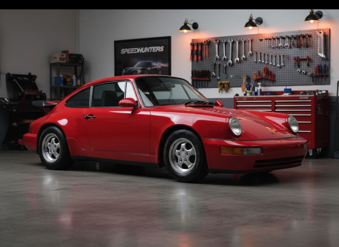 Porsche 911 Carrera 964 — 1:2 Half-Scale — Guards Red — 02 Garage Workshop