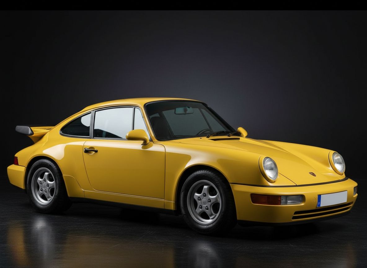 Porsche 911 Carrera 964 — 1:2 Half-Scale — Speed Yellow — 01 Studio Hero