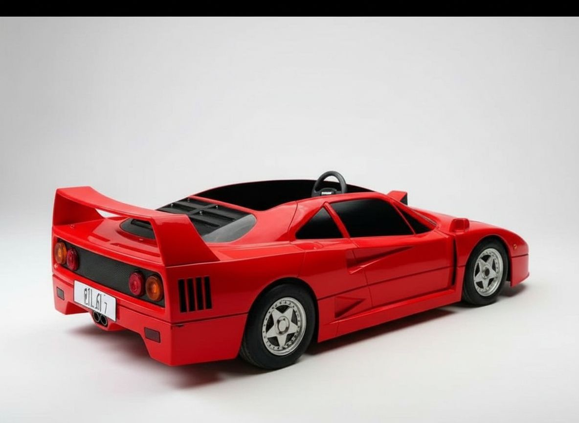 Ferrari F40 — 1:2 Half-Scale — Rosso Corsa Red — 04 Minimal White