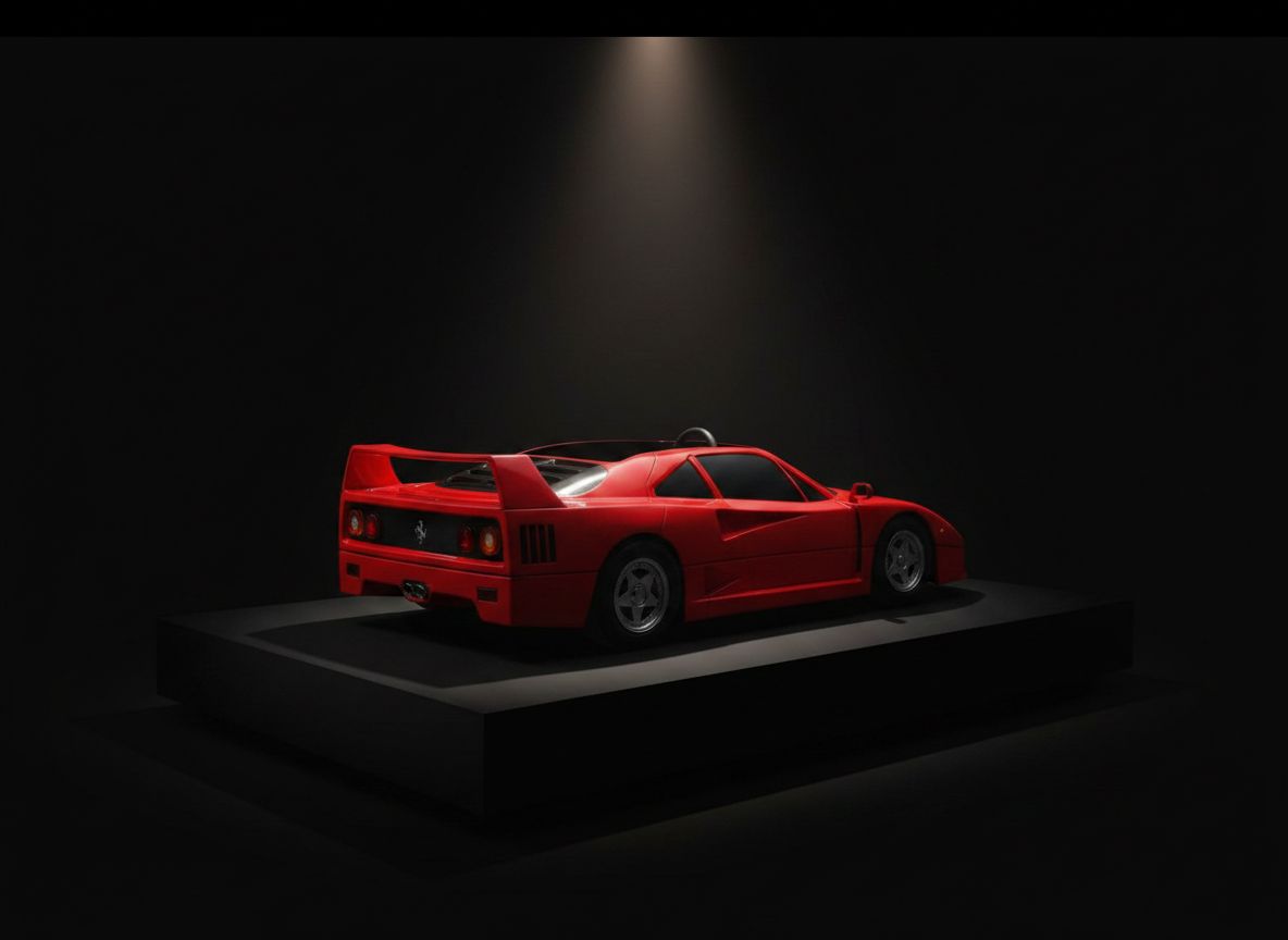 Ferrari F40 — 1:2 Half-Scale — Rosso Corsa Red — 05 Collector Pedestal