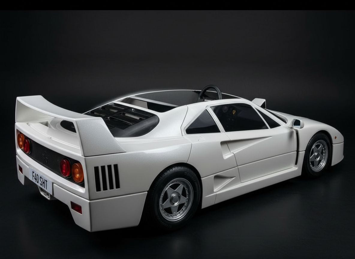 Ferrari F40 — 1:2 Half-Scale — Bianco Avus White — 01 Studio Hero