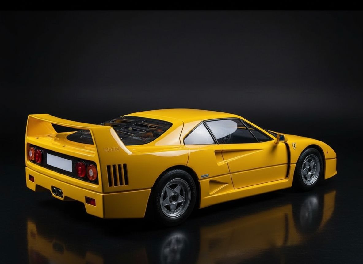 Ferrari F40 — 1:2 Half-Scale — Giallo Modena Yellow — 01 Studio Hero