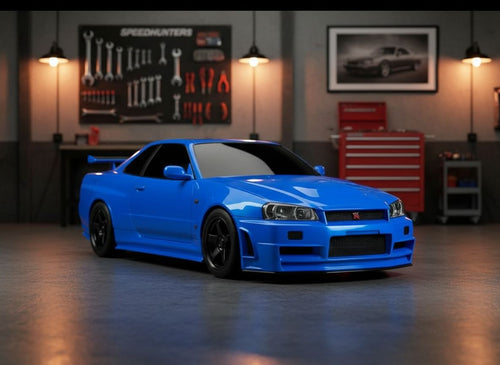 Nissan Skyline GT-R R34 — 1:2 Half-Scale — Bayside Blue — 02 Garage Workshop