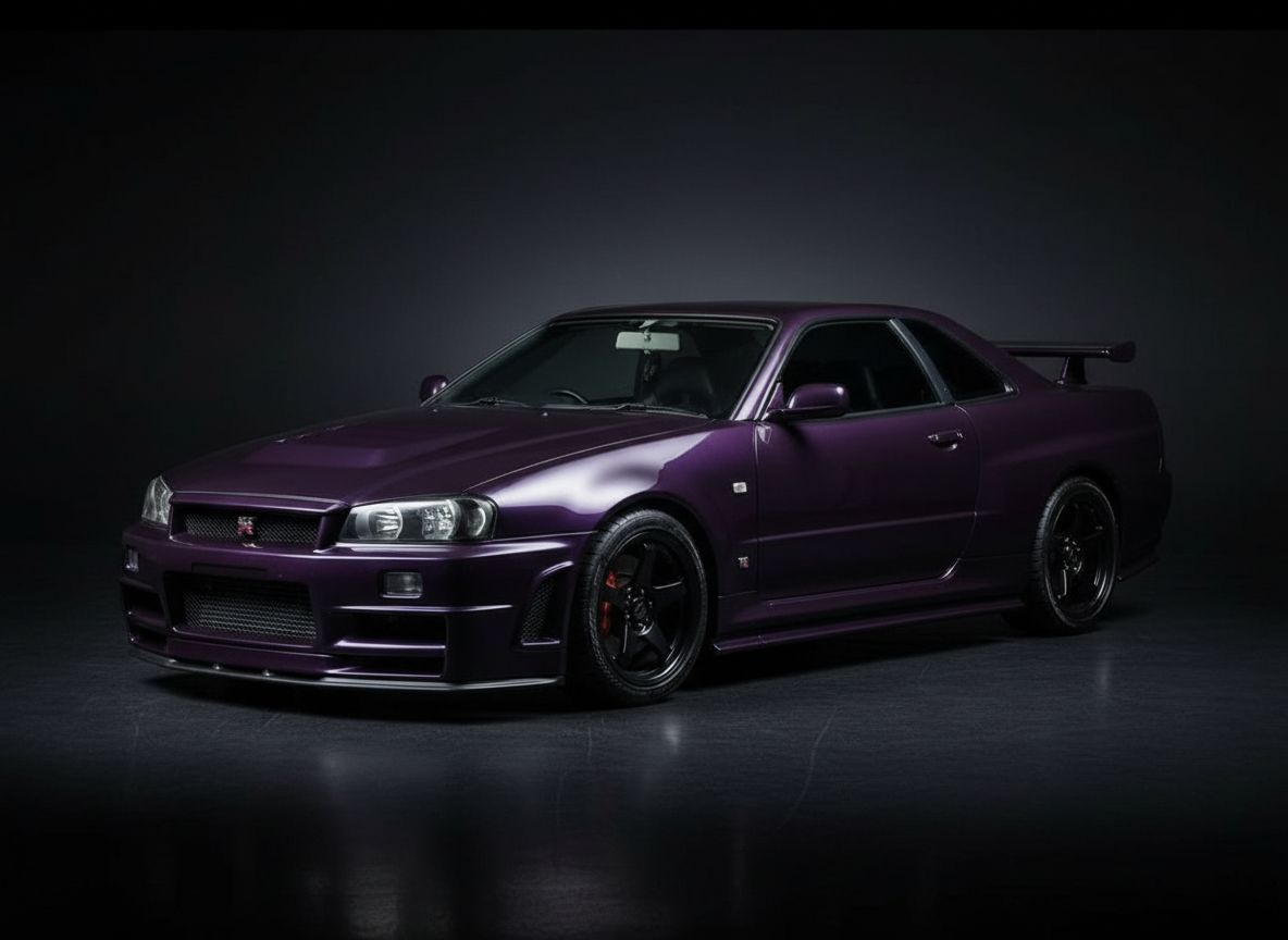 Nissan Skyline GT-R R34 — 1:2 Half-Scale — Midnight Purple III — 01 Studio Hero