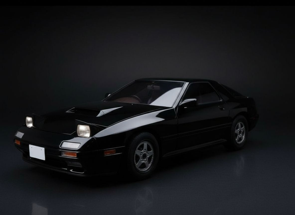 Mazda RX-7 FC — 1:2 Half-Scale — Brilliant Black — 01 Studio Hero