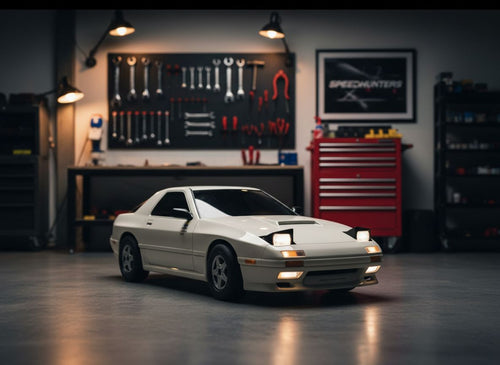 Mazda RX-7 FC — 1:2 Half-Scale — Crystal Pearl White — 02 Garage Workshop