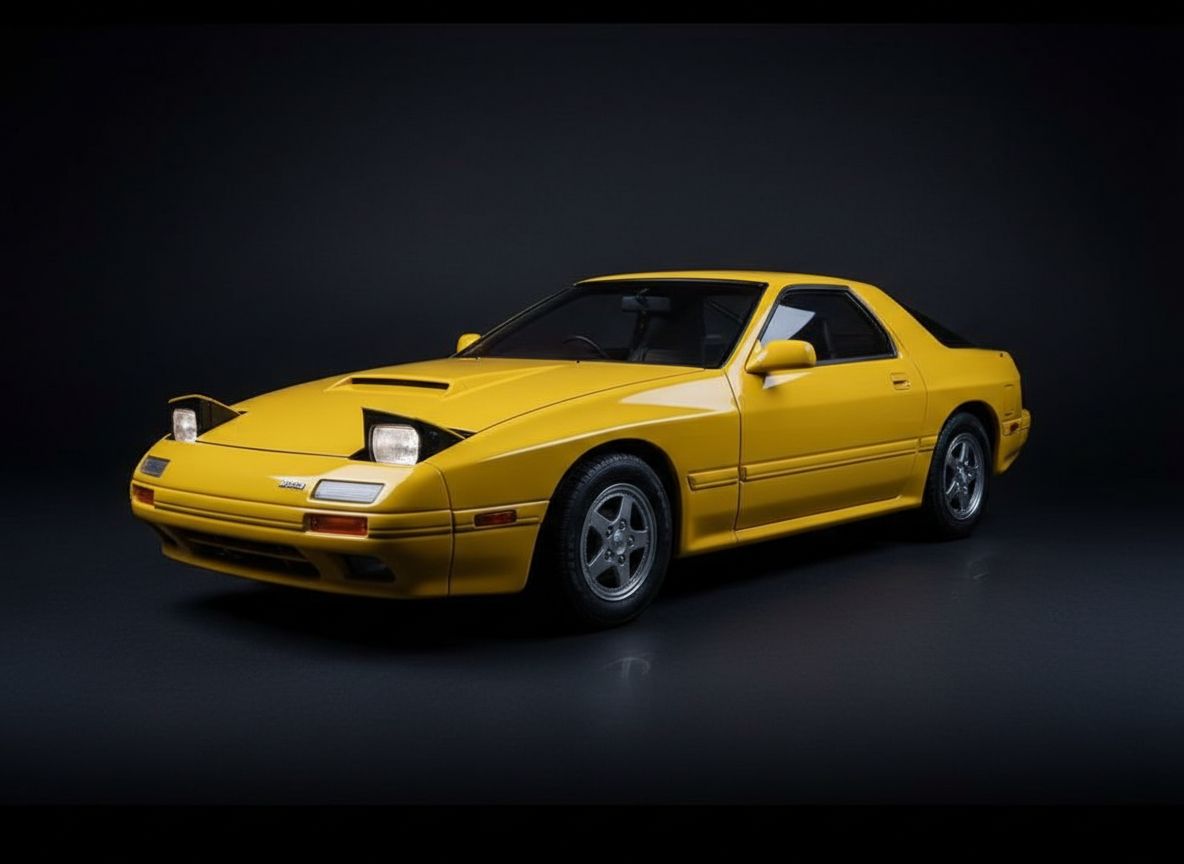 Mazda RX-7 FC — 1:2 Half-Scale — Competition Yellow — 01 Studio Hero